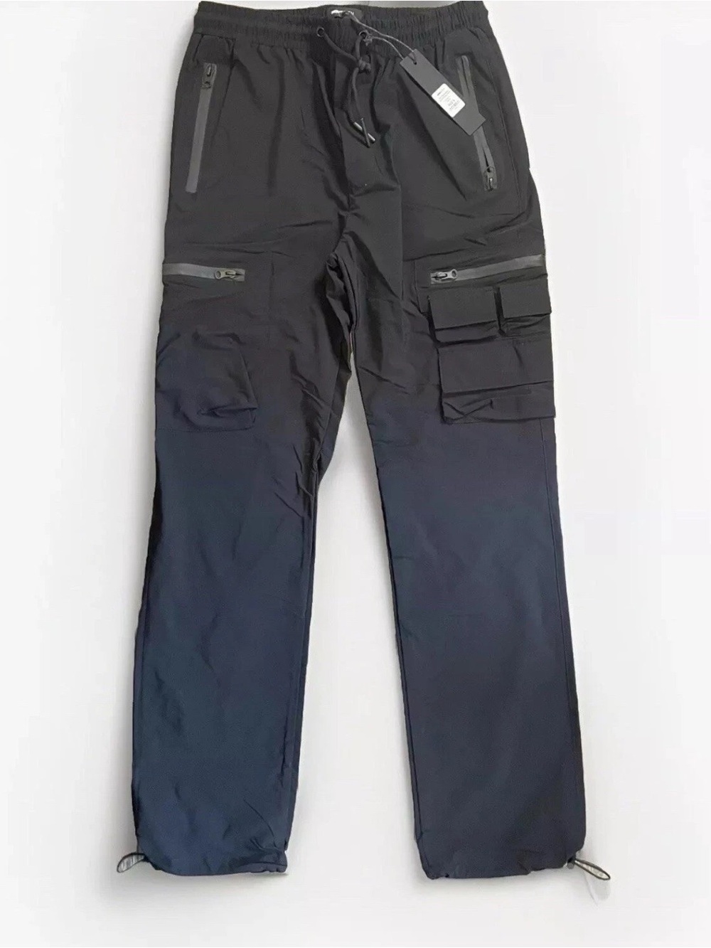 NWT Nova Men For The Streets Nylon Cargo Pants Black Men size Small